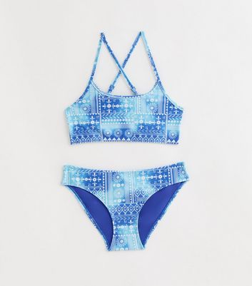 Girls Blue Ombre Bikini Set New Look