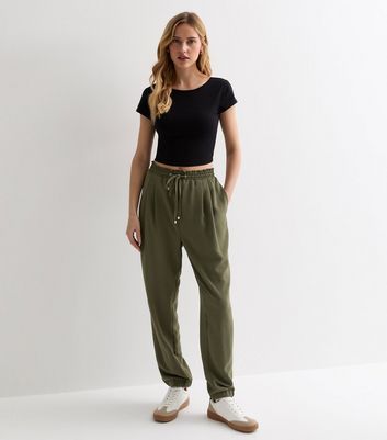 Khaki clearance tapered joggers