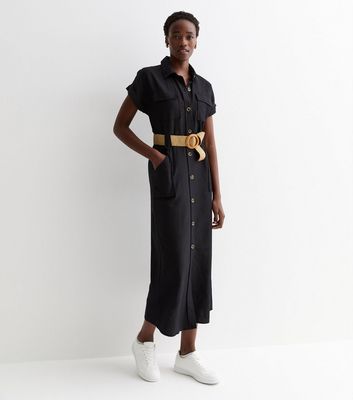 Modern Utility Midi Dress