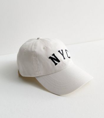 Cream NYC Embroidered Cap New Look