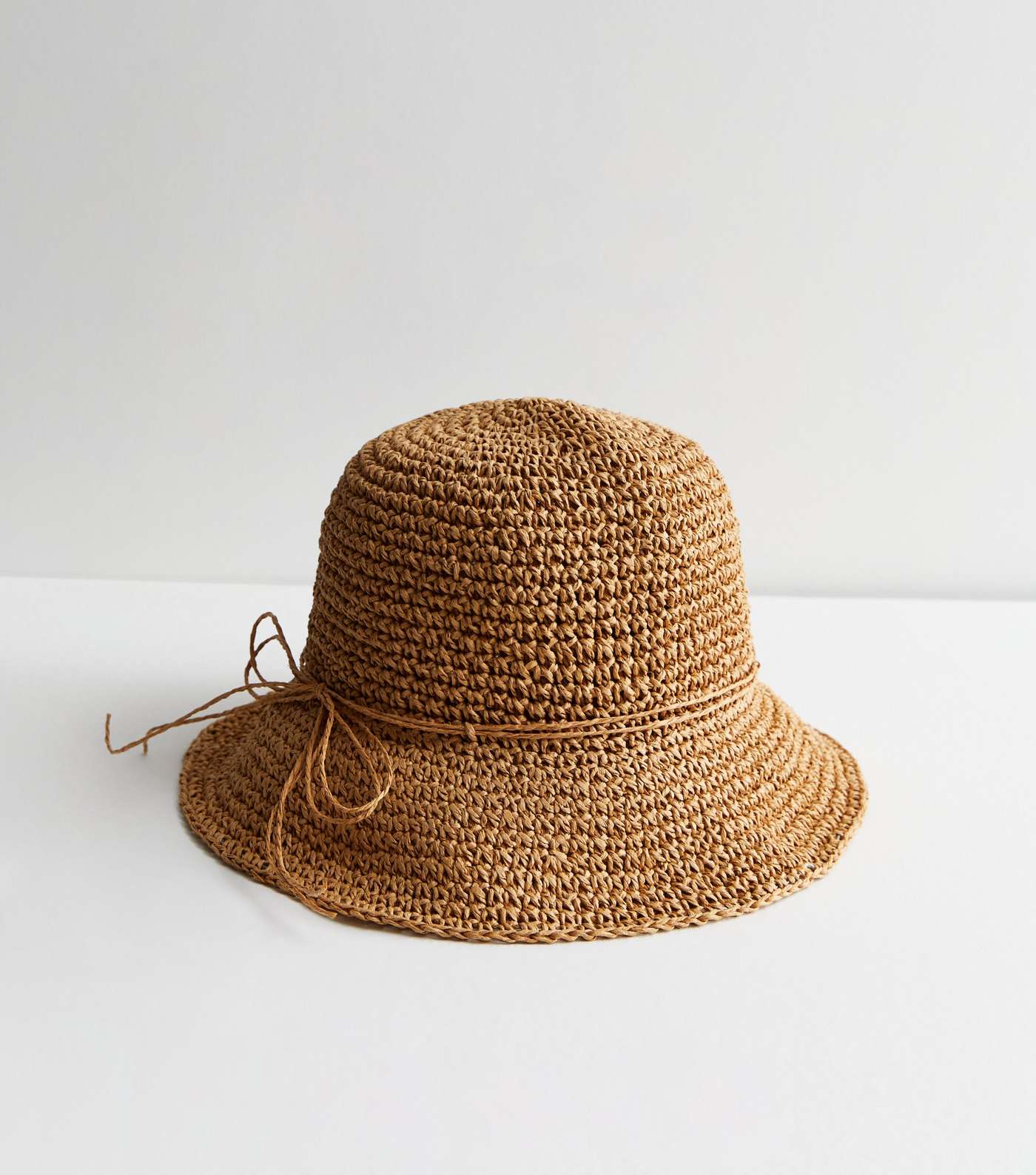 Tan Straw Effect Packable Bucket Hat Image 2