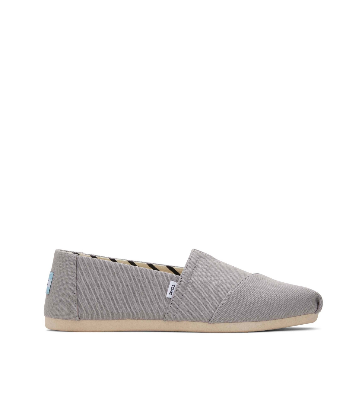 Women's Pale Grey Canvas Slip On Espadrilles Toms New Look