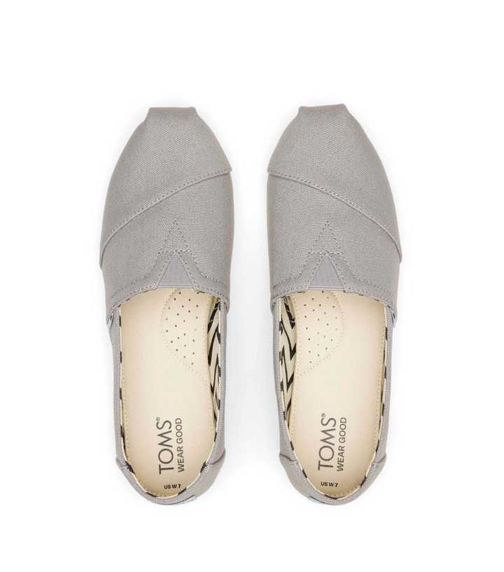 Scarpe Tom's classiche tela slip on tessuto casual morbido grigio Scarpe Tom's classiche tela slip on tessuto casual morbido grigio