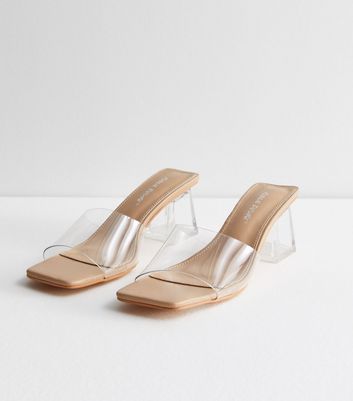 Clear strap clearance heels new look