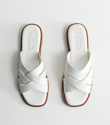 New look white hot sale flat shoes