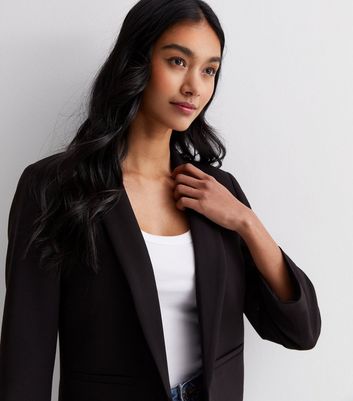 Black long sleeve blazer best sale