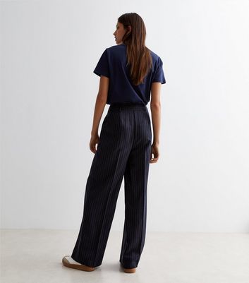 Pinstripe high waisted sales pants