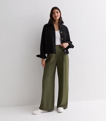 Khaki Wide Leg Trousers | New Look