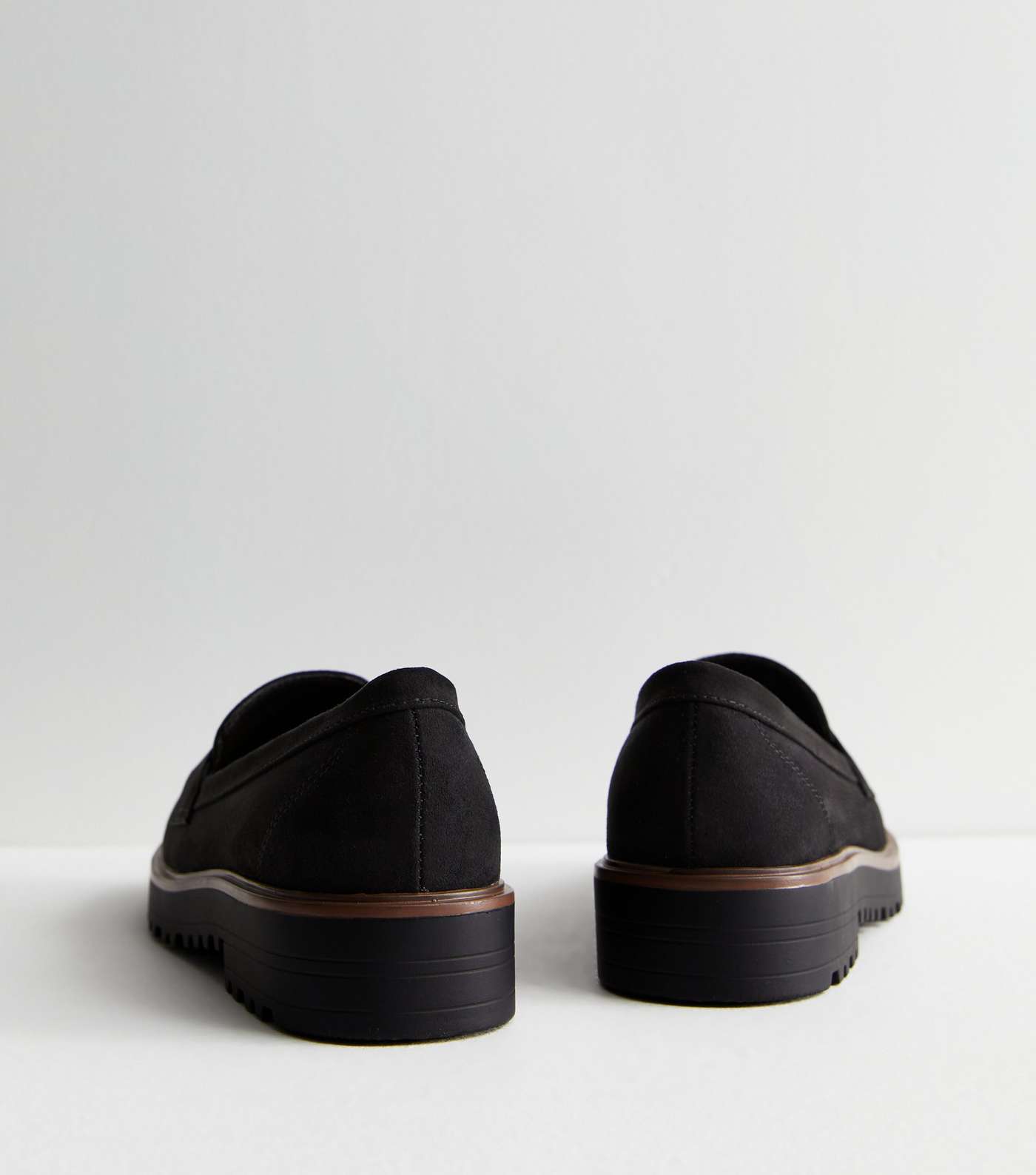 Black Suedette Chunky Loafers Image 4