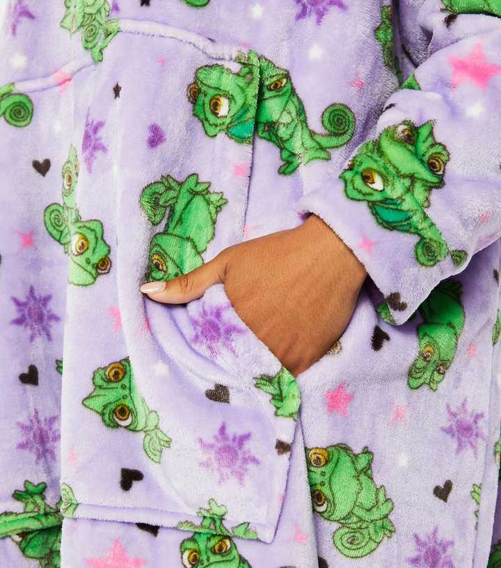 Skinnydip Lilac Disney Pascal Print Fleece Blanket Hoodie