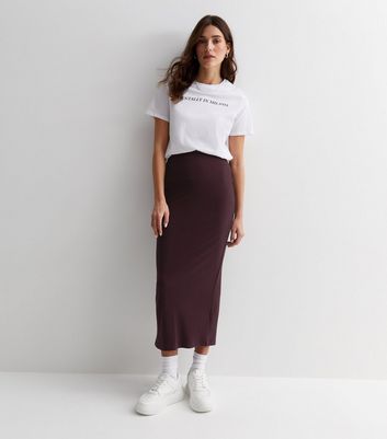 Jersey burgundy skirt hotsell