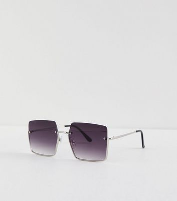 Silver square clearance sunglasses