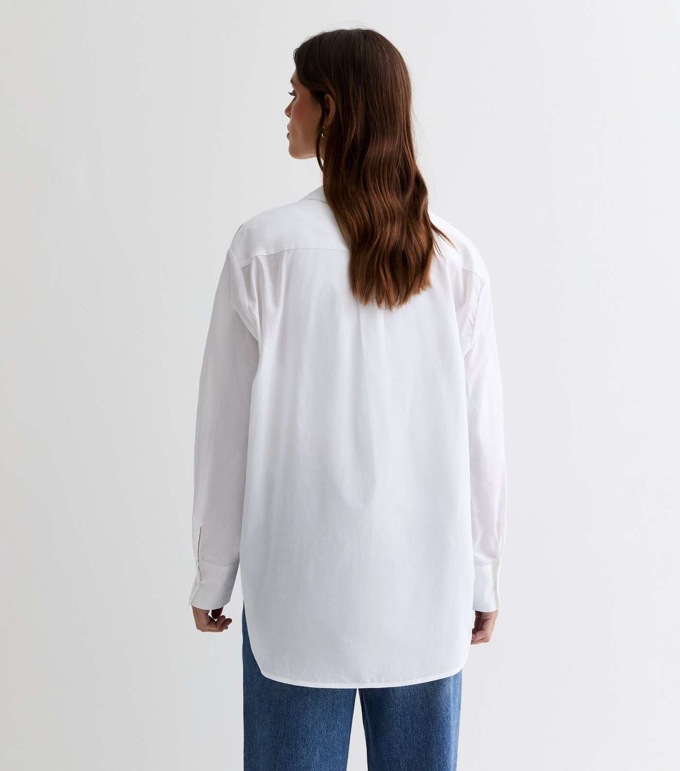 Off White Cotton Broderie Front Shirt Image 4