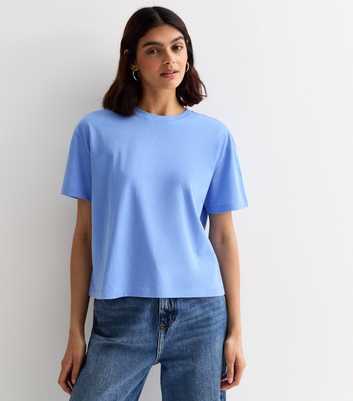 Bright Blue Boxy Cotton T-Shirt 