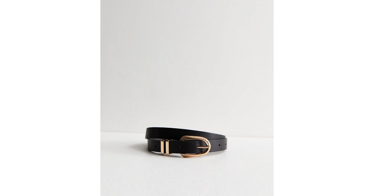 Black Double Keeper Belt | New Look