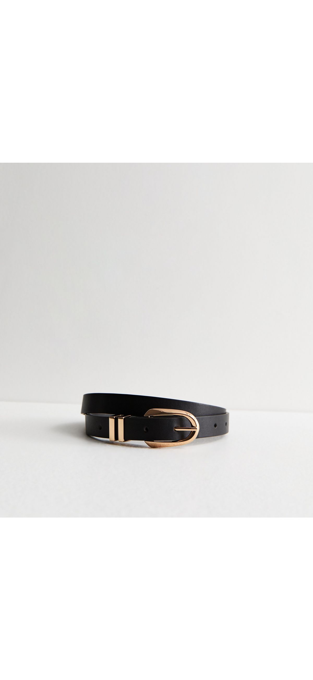 Men's Black Leather Double Keeper Classic Suit Belt