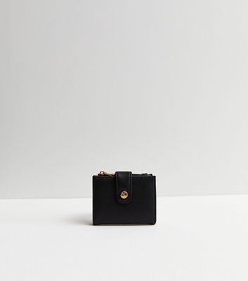 Black Leather-Look Tab Card Holder New Look