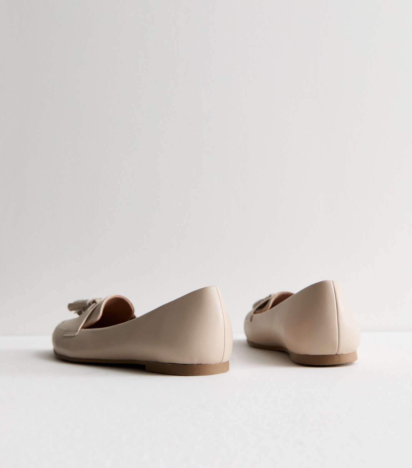 Stone Leather-Look Tassel Trim Loafers Image 4