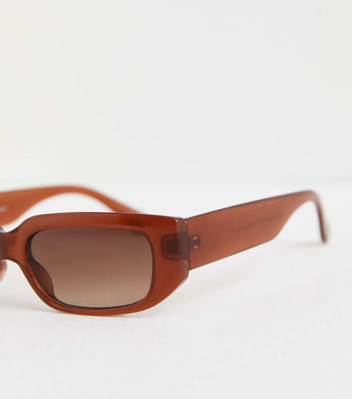 Dark Brown Rectangle Frame Sunglasses Image 3