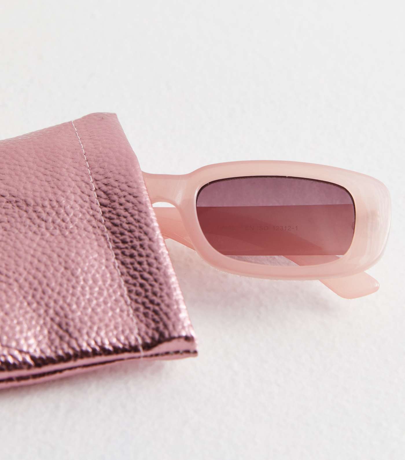 Metallic Pink Sunglasses Slip Case Image 2