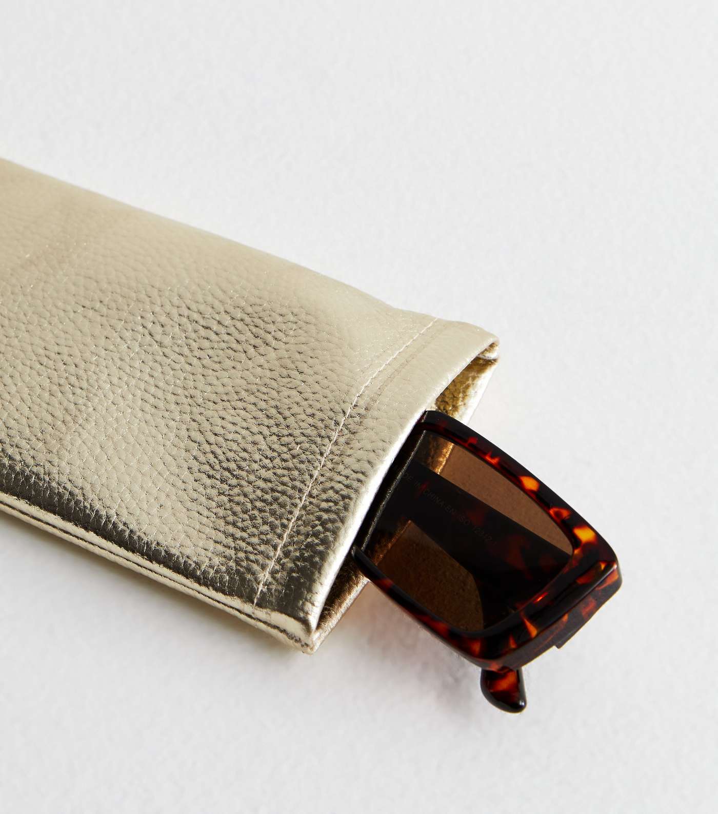 Gold Metallic Sunglasses Case Image 2
