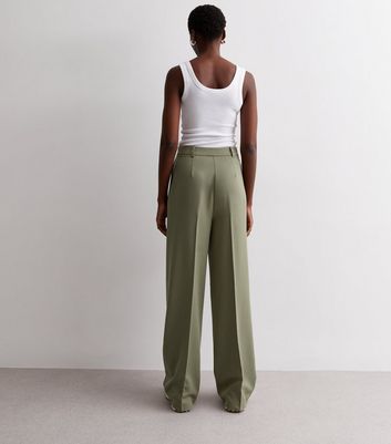 Tall Khaki Wide Leg Trousers New Look