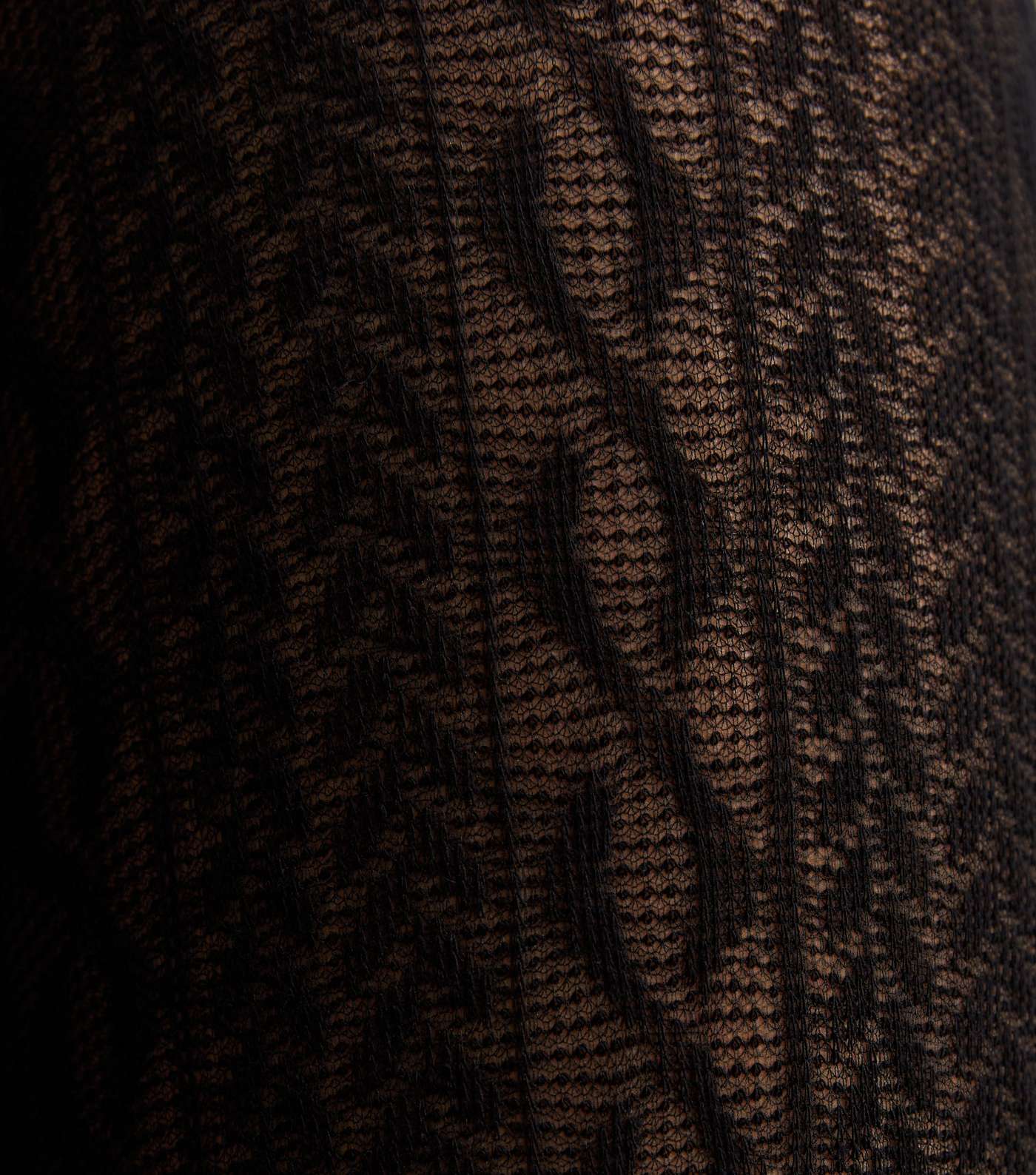 Black Cable Knit Cotton Rich Tights Image 3