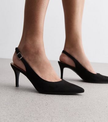 New look black slingback on sale shoes