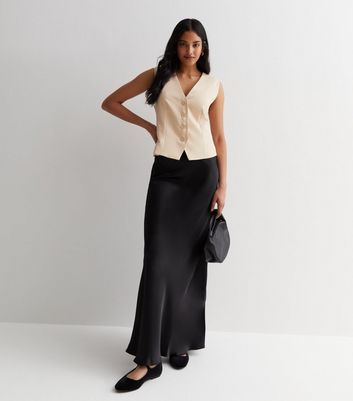 Black maxi skirt new look sale