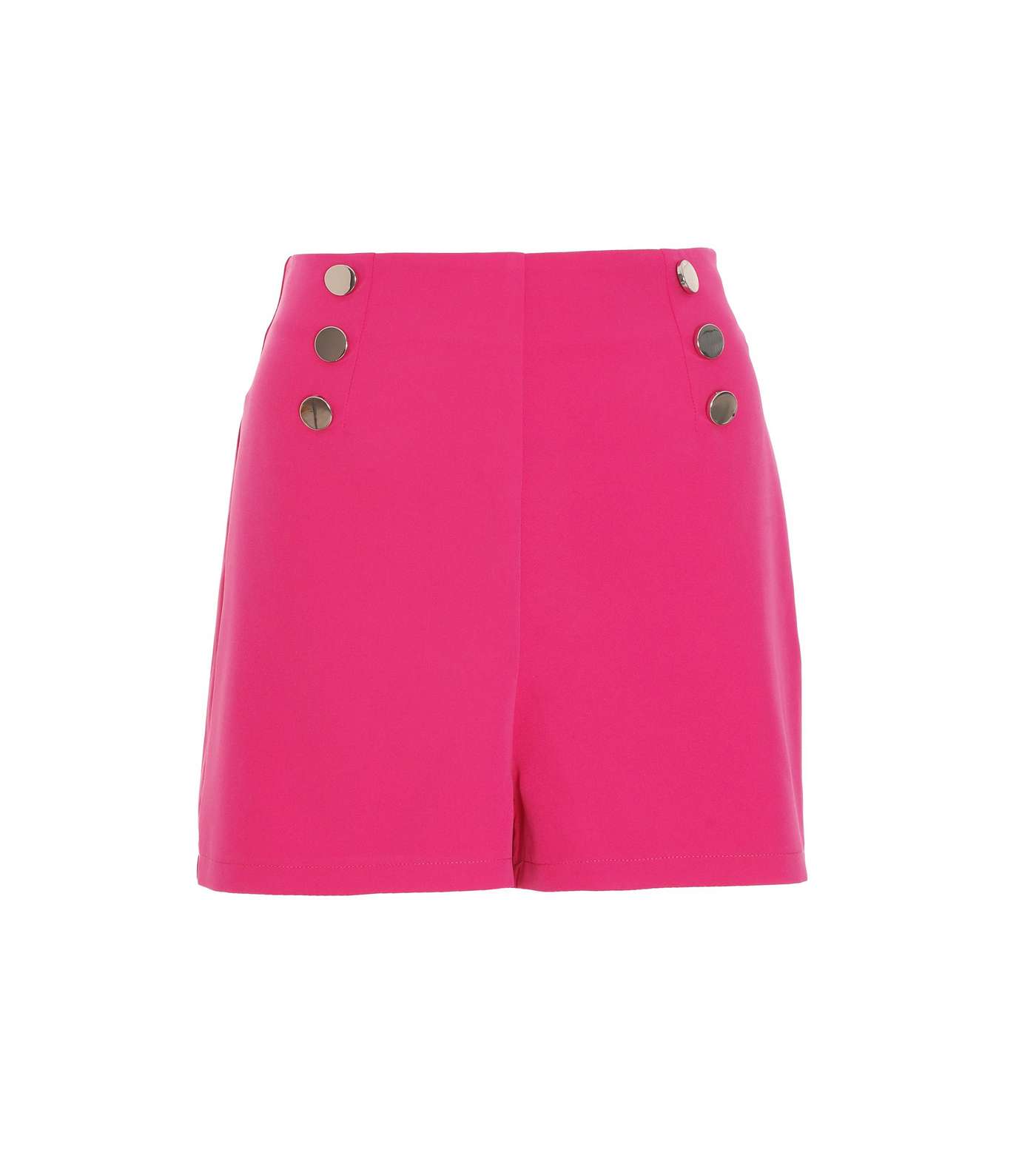 QUIZ Bright Pink High Waist Shorts Image 4