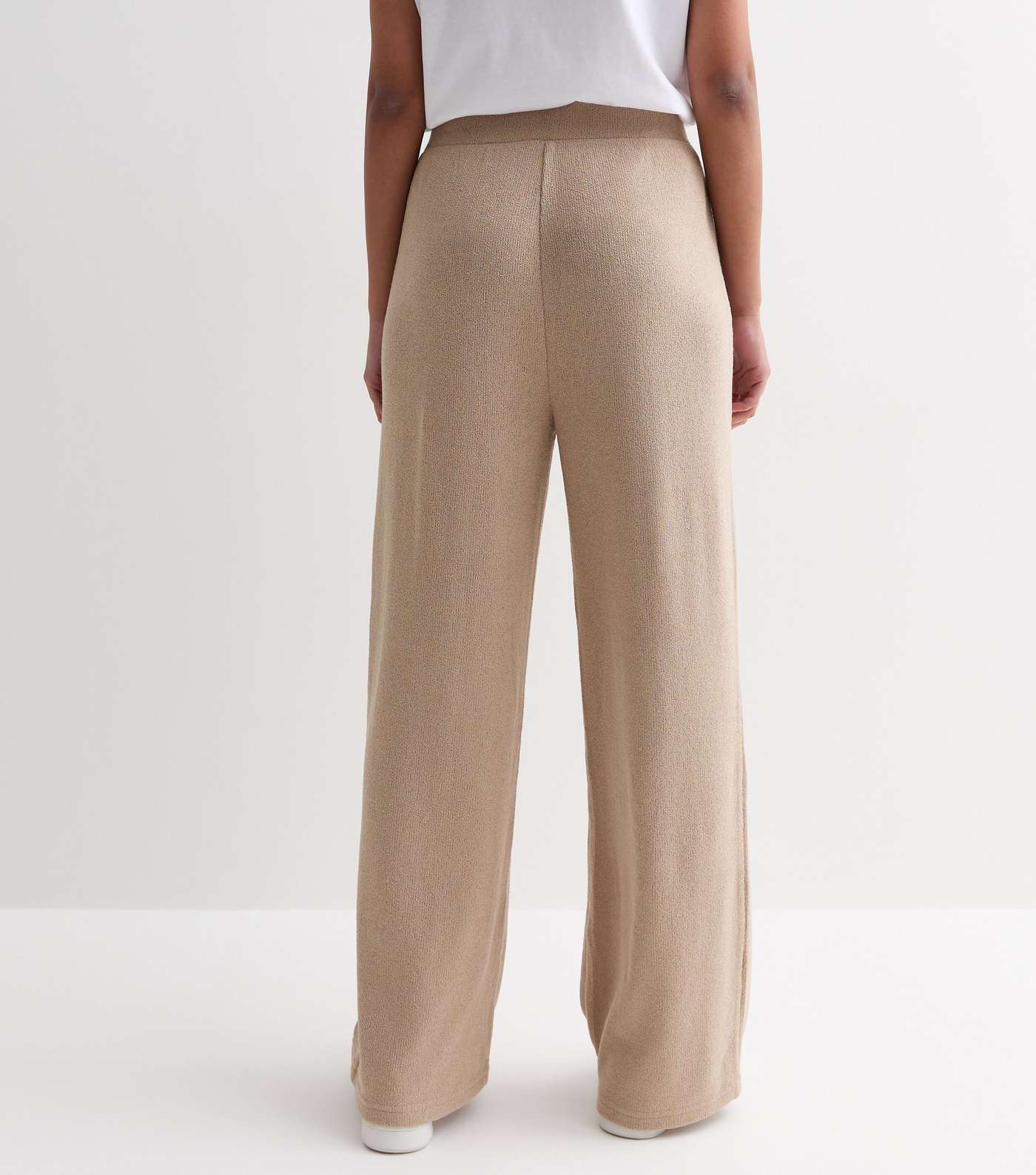 Mink Textured Fine Knit Trousers Image 5