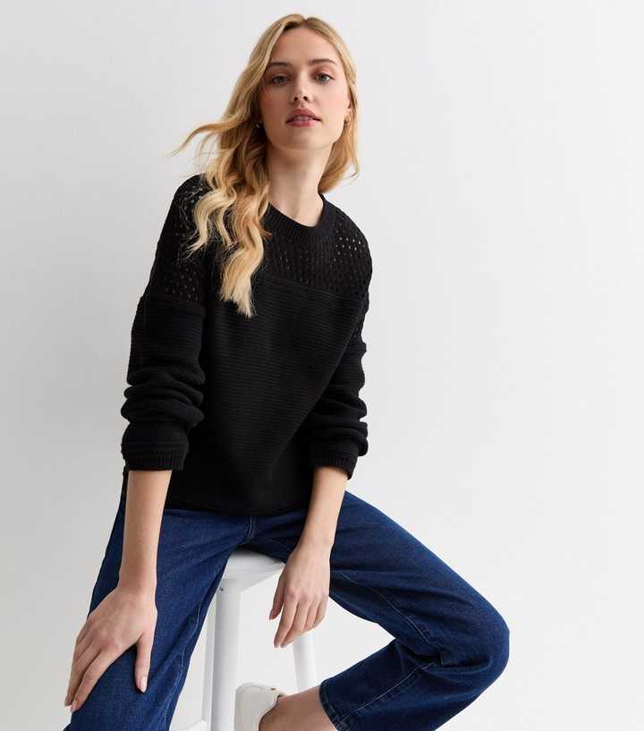 Mink Stitch Knit Crew Neck Jumper