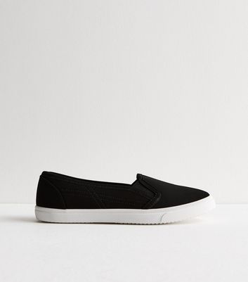 Black Slip On Trainers New Look