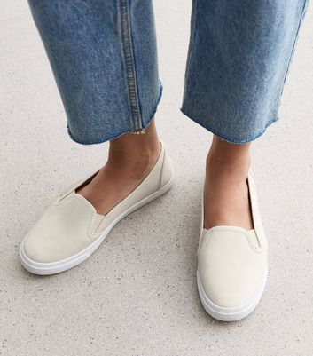 Off White Slip On Trainers