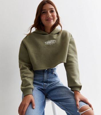 Crop top hoodie new look sale