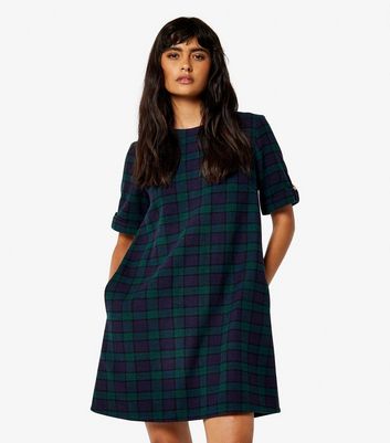 Checked store smock dress