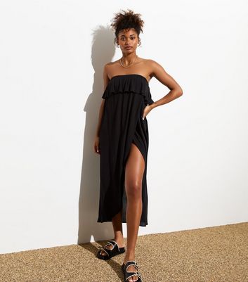 Black bandeau beach dress sale