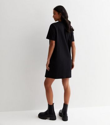 Black t shop shirt dress petite