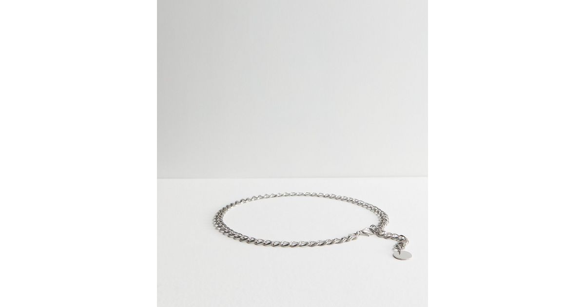 Silver Chain Link Belt New Look