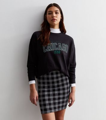 Black clearance checkered skirt