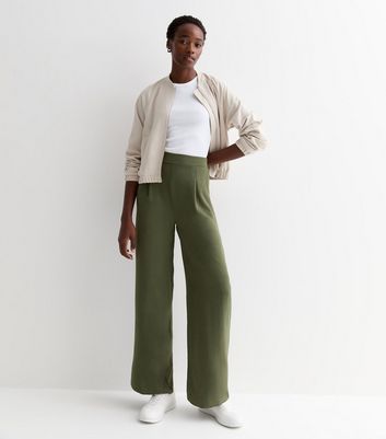 New Look Tall pull on check trousers in grey | ASOS