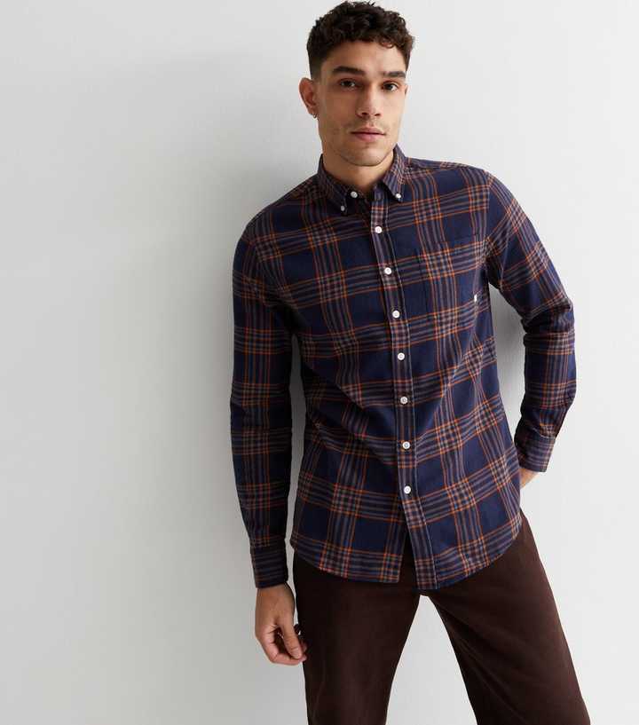 Cotton Button Front Shirt - Fancy Plaid