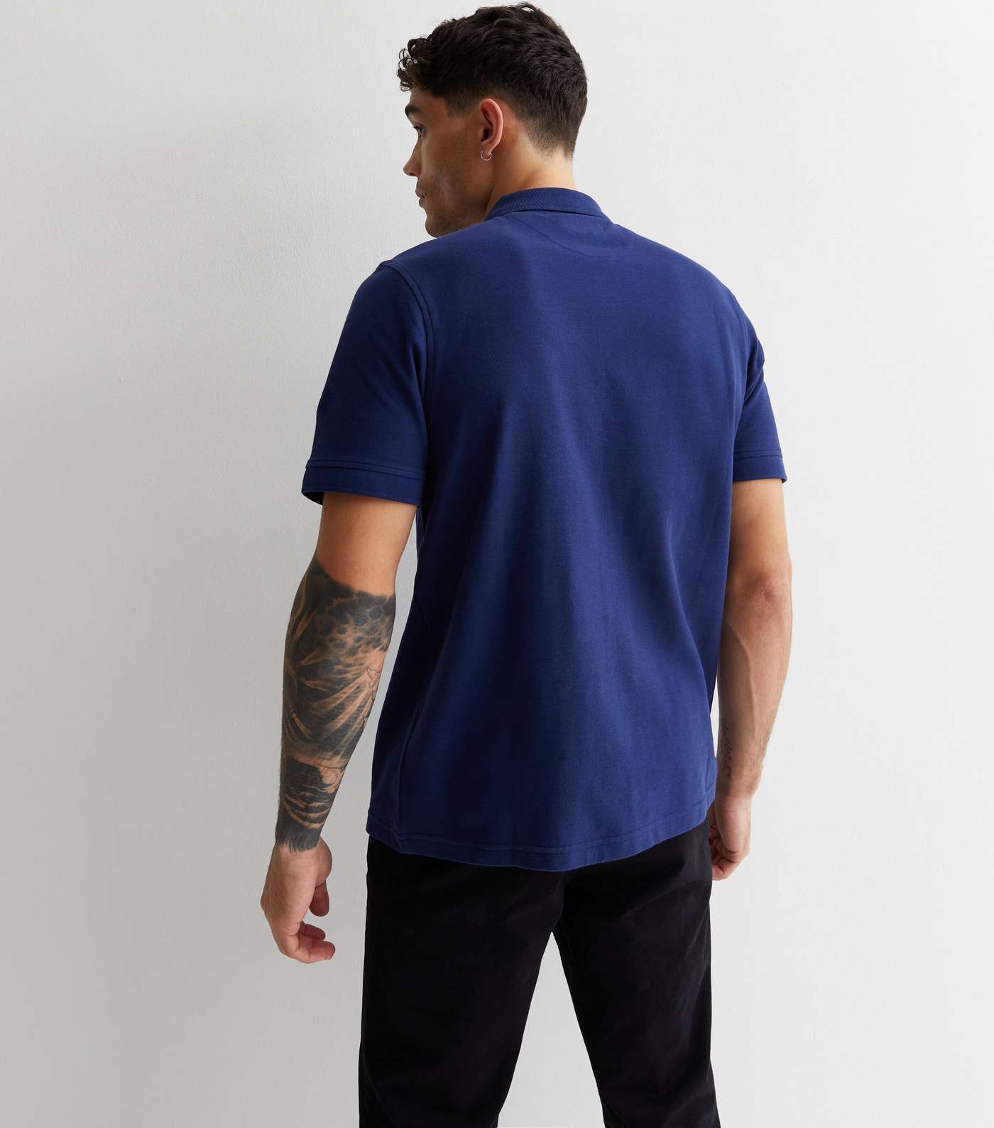 Farah Blue Cotton Short Sleeve Polo Shirt Image 4