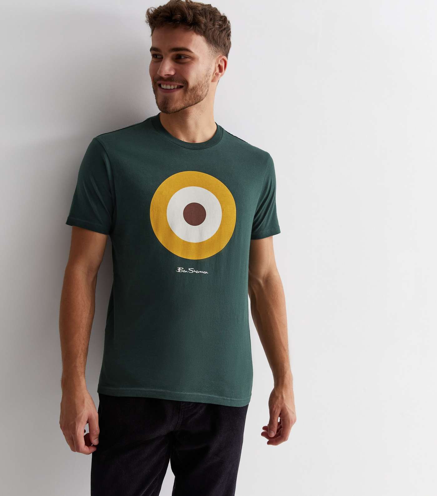 Ben Sherman Dark Green Cotton Target Logo T-Shirt Image 2