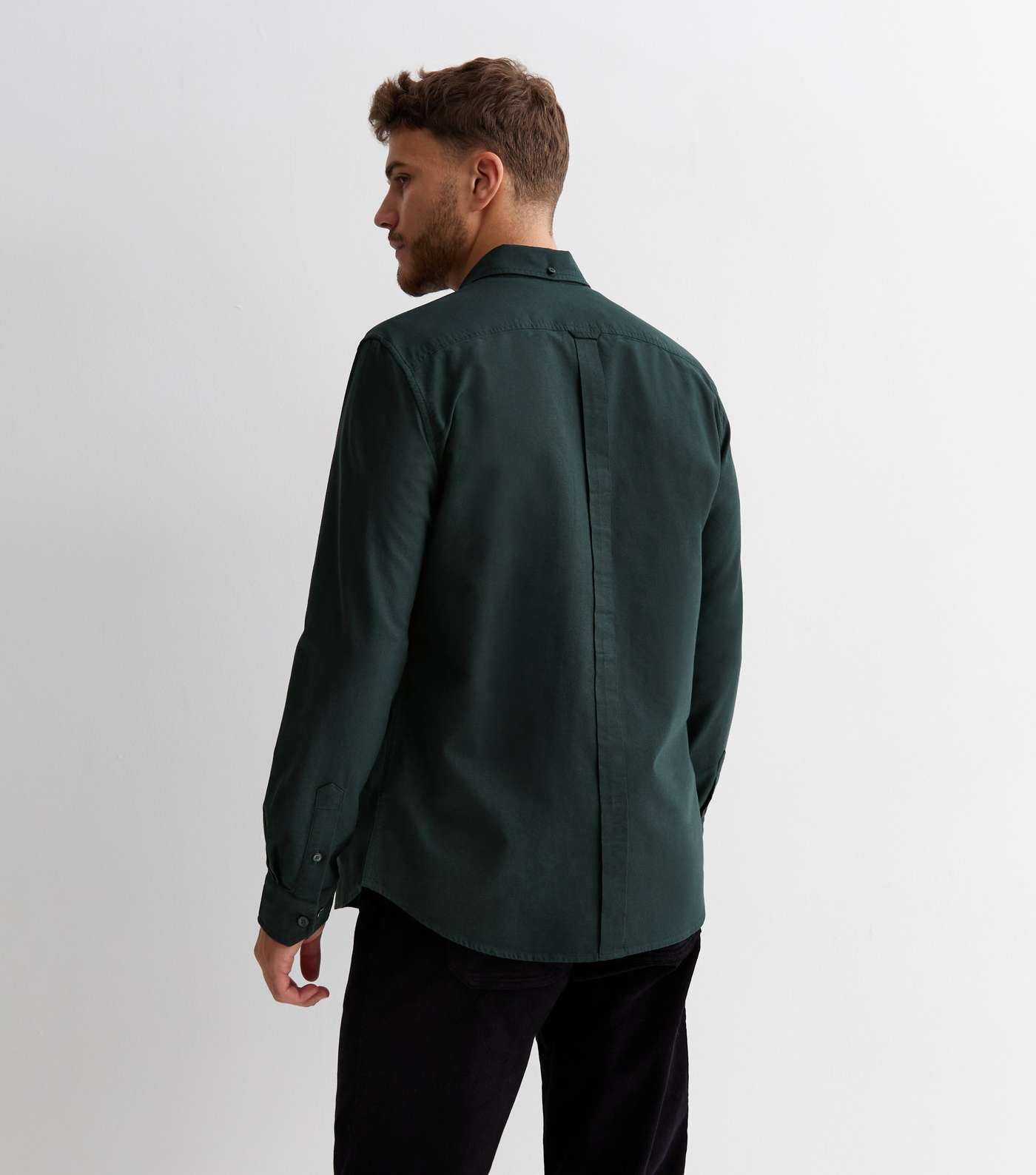 Ben Sherman Dark Green Cotton Long Sleeve Oxford Shirt Image 4