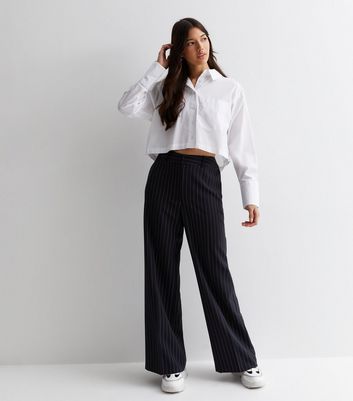 Black pants hot sale with white pinstripes