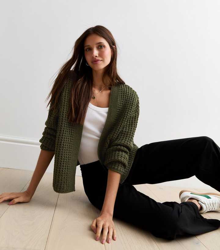 Olive Stitch Knit Cardigan