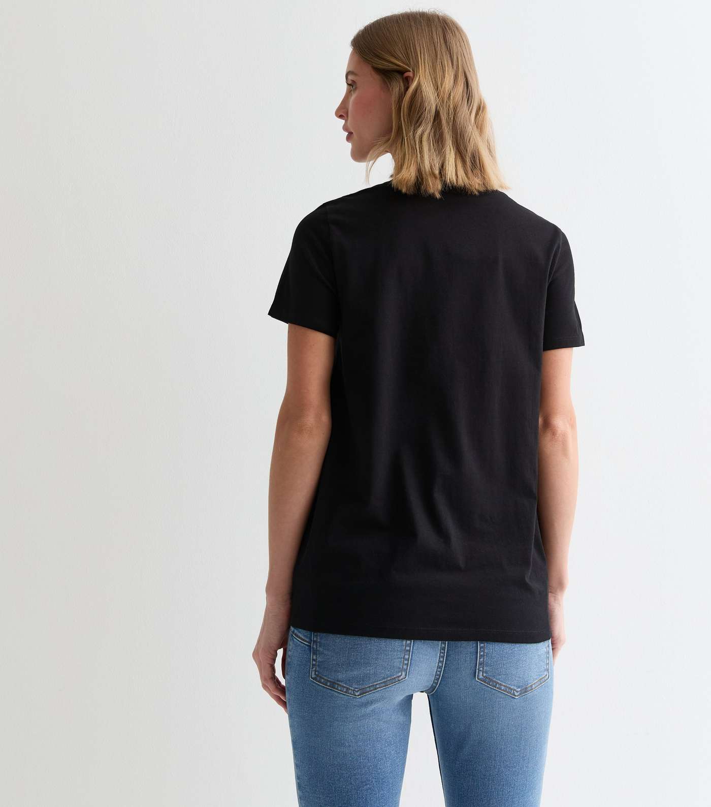 Maternity Black Cotton T-shirt Image 4