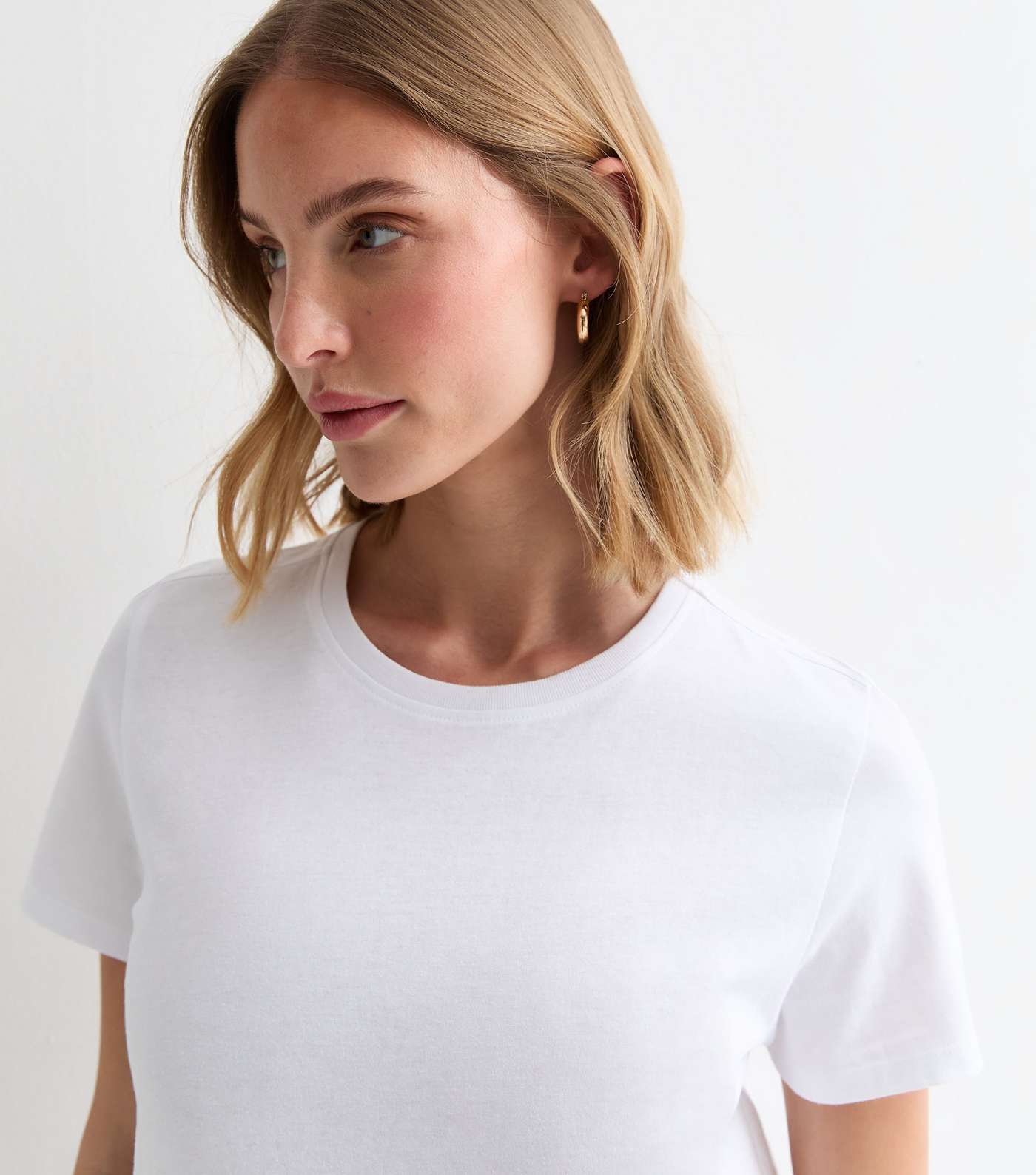 Maternity White Cotton T-shirt Image 2