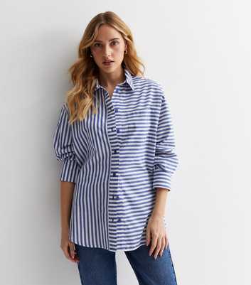 Blue Mix Stripe Long Sleeve Shirt